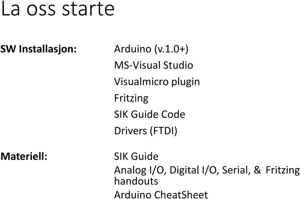 SIK Guide Code Drivers (FTDI) SIK Guide Analog I/O,