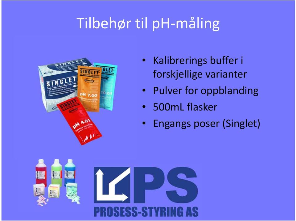 forskjellige varianter Pulver