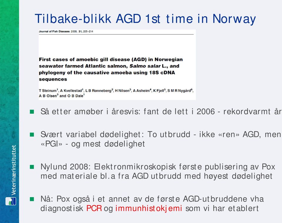 Elektronmikroskopisk første publisering av Pox med materiale bl.