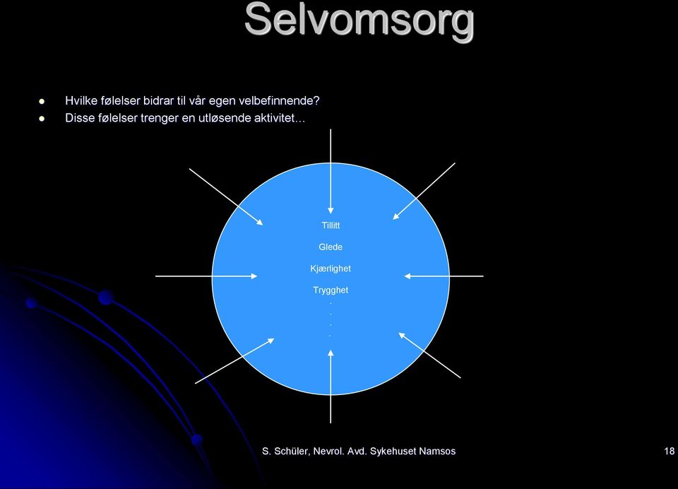 Disse følelser trenger en utløsende aktivitet