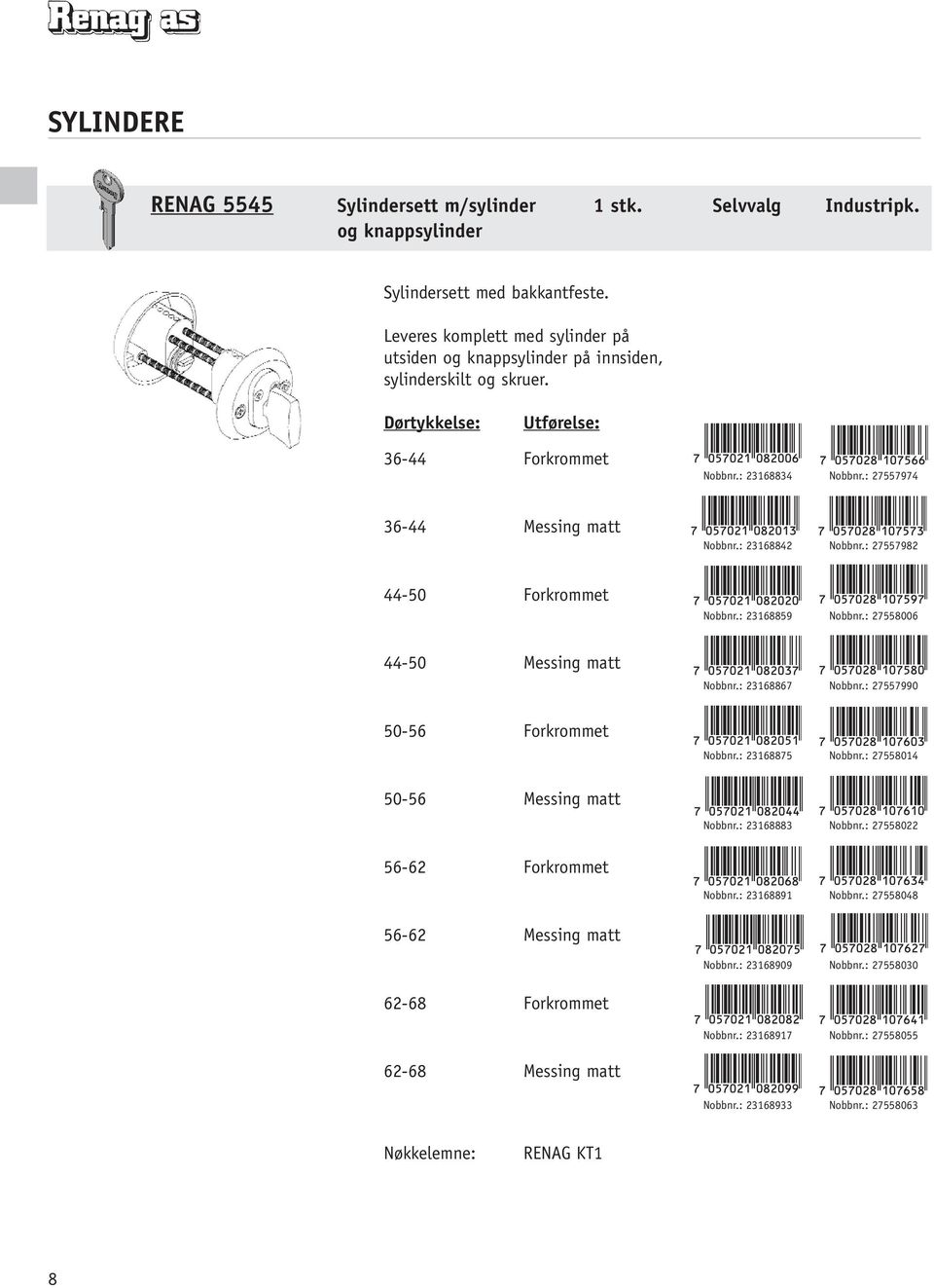 : 27557982 44-50 Nobbnr.: 23168859 Nobbnr.: 27558006 44-50 50-56 Nobbnr.: 23168867 Nobbnr.: 27557990 Nobbnr.: 23168875 Nobbnr.: 27558014 50-56 Nobbnr.