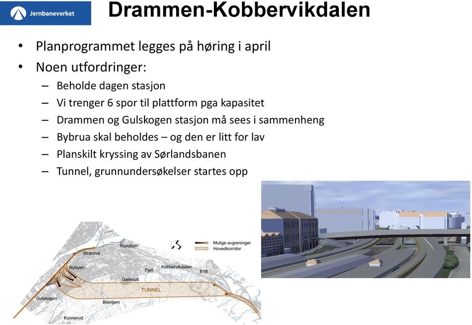 kapasitet Drammen og Gulskogen stasjon må sees i sammenheng Bybrua skal
