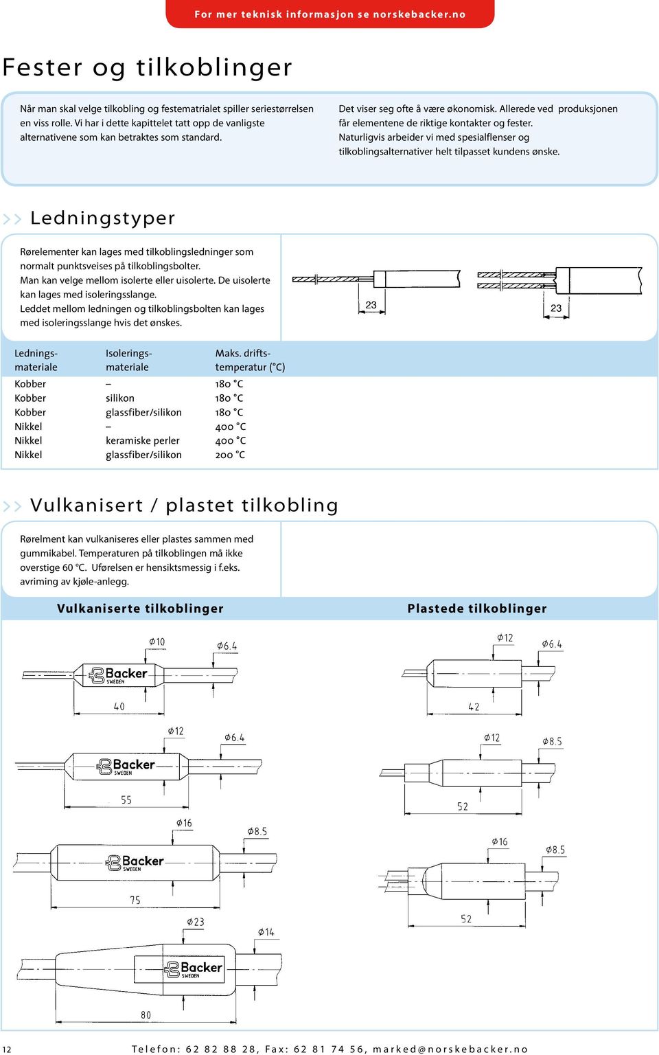 Allerede ved produksjonen får elementene de riktige kontakter og fester. Naturligvis arbeider vi med spesialflenser og tilkoblingsalternativer helt tilpasset kundens ønske.