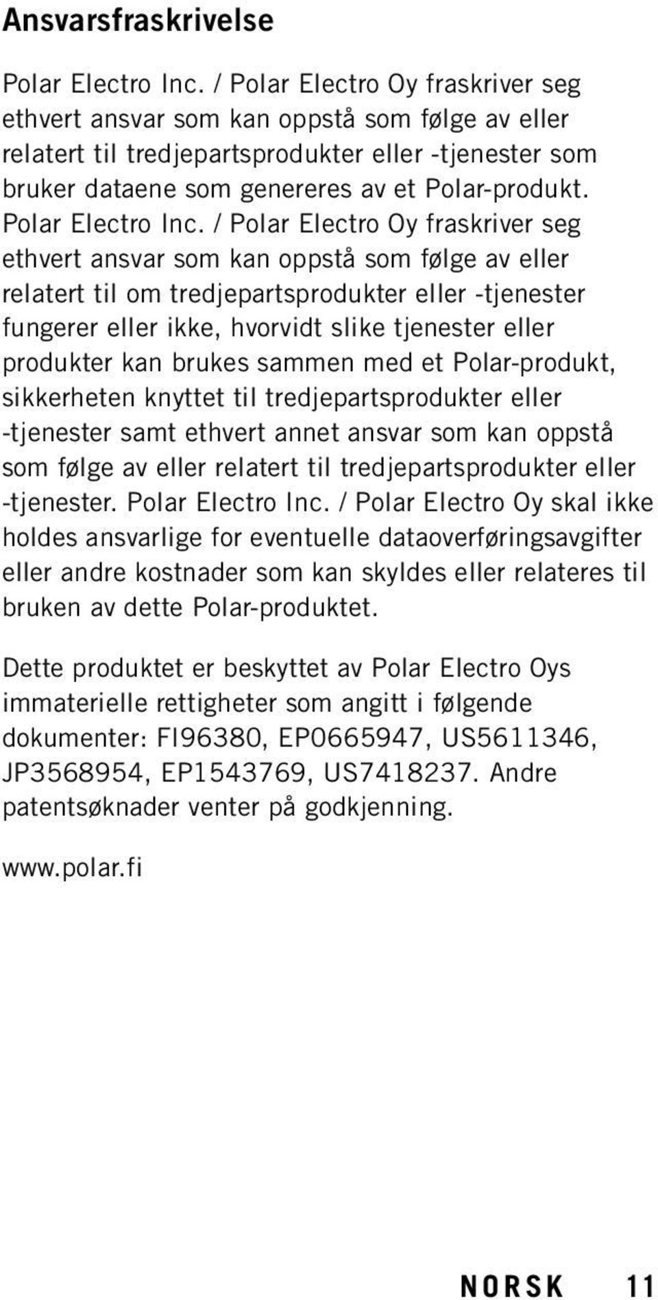 Polar Electro Inc.