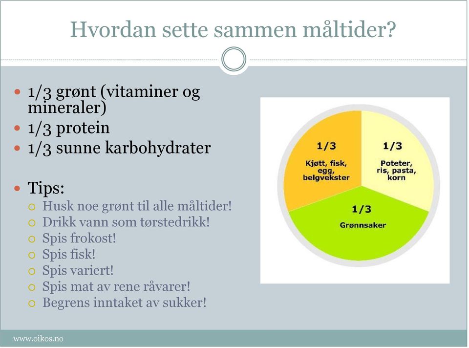 karbohydrater Tips: Husk noe grønt til alle måltider!