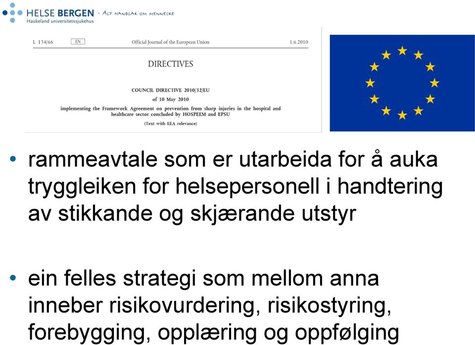 utstyr ein felles strategi som mellom anna inneber