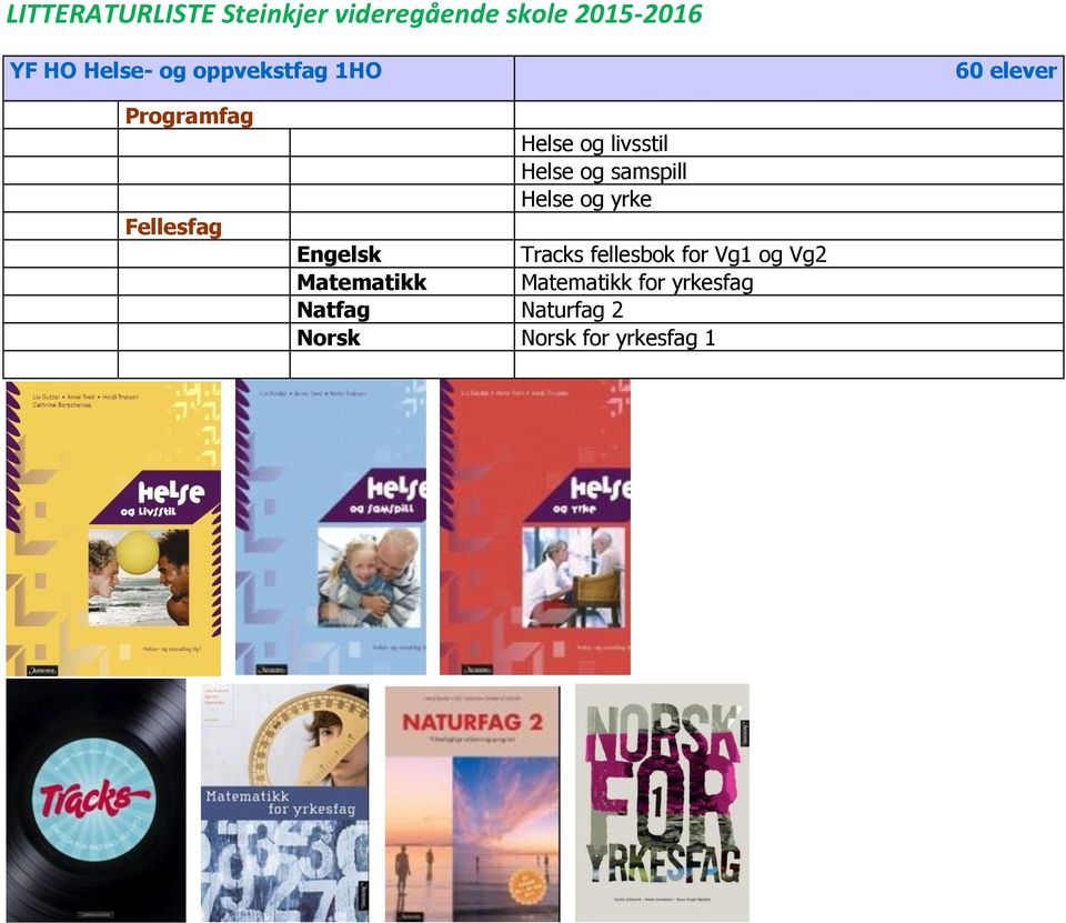 og yrke Matematikk Matematikk for yrkesfag