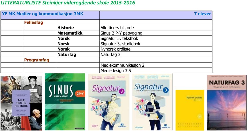 Signatur 3, tekstbok Norsk Signatur 3, studiebok Norsk
