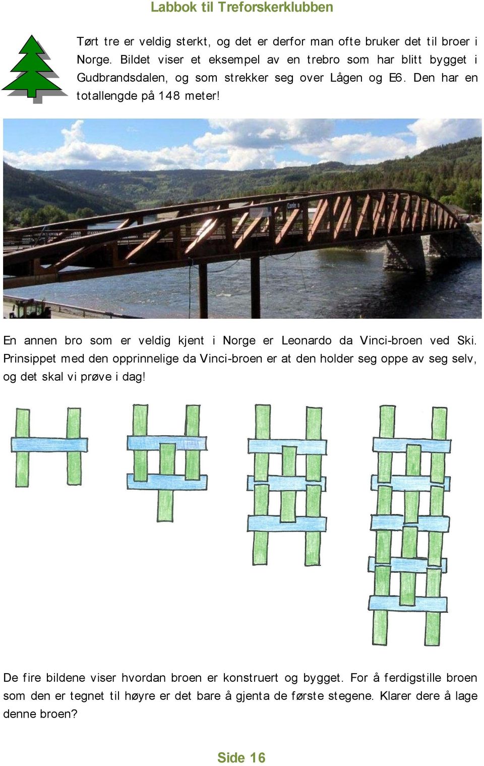En annen bro som er veldig kjent i Norge er Leonardo da Vinci-broen ved Ski.