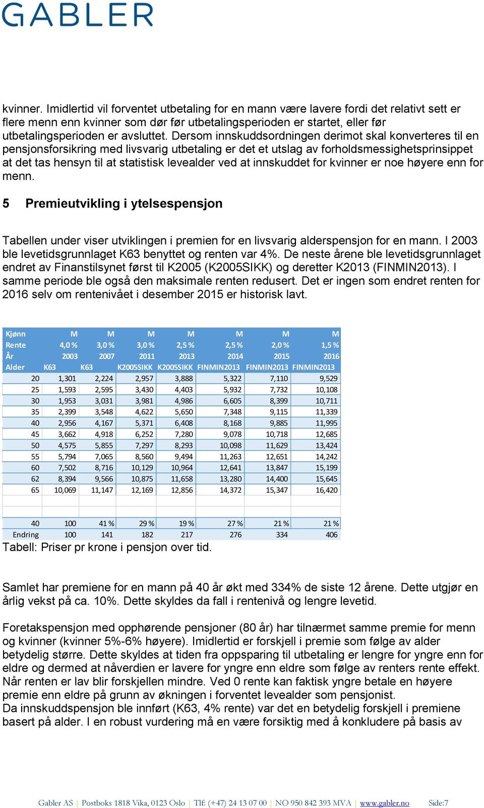 Dersom innskuddsordningen derimot skal konverteres til en pensjonsforsikring med livsvarig utbetaling er det et utslag av forholdsmessighetsprinsippet at det tas hensyn til at statistisk levealder