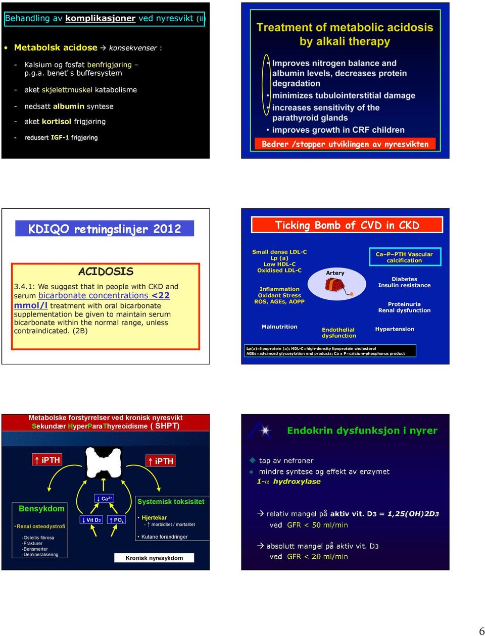 1: We suggest that in people with CKD and serum bicarbonate concentrations <22 mmol/l treatment with oral bicarbonate supplementation be given to maintain serum bicarbonate within the normal range,