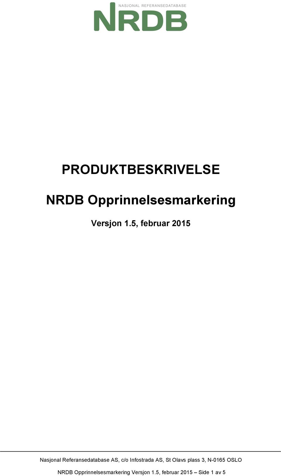 5, februar 2015 NRDB 5, februar