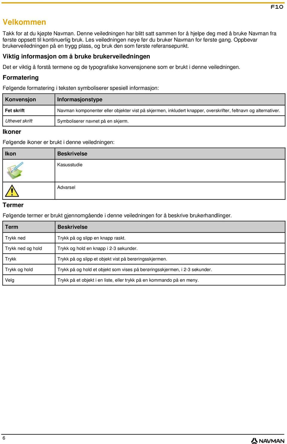 Viktig informasjon om å bruke brukerveiledningen Det er viktig å forstå termene og de typografiske konvensjonene som er brukt i denne veiledningen.