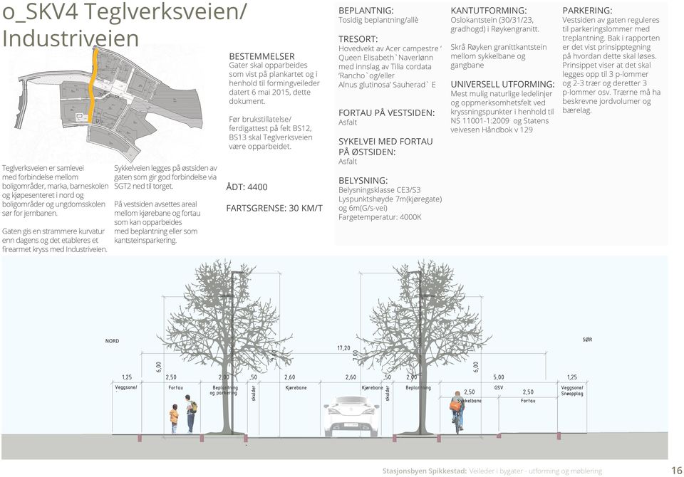 Teglverksveien er samlevei med forbindelse mellom boligområder, marka, barneskolen og kjøpesenteret i nord og boligområder og ungdomsskolen sør for jernbanen.