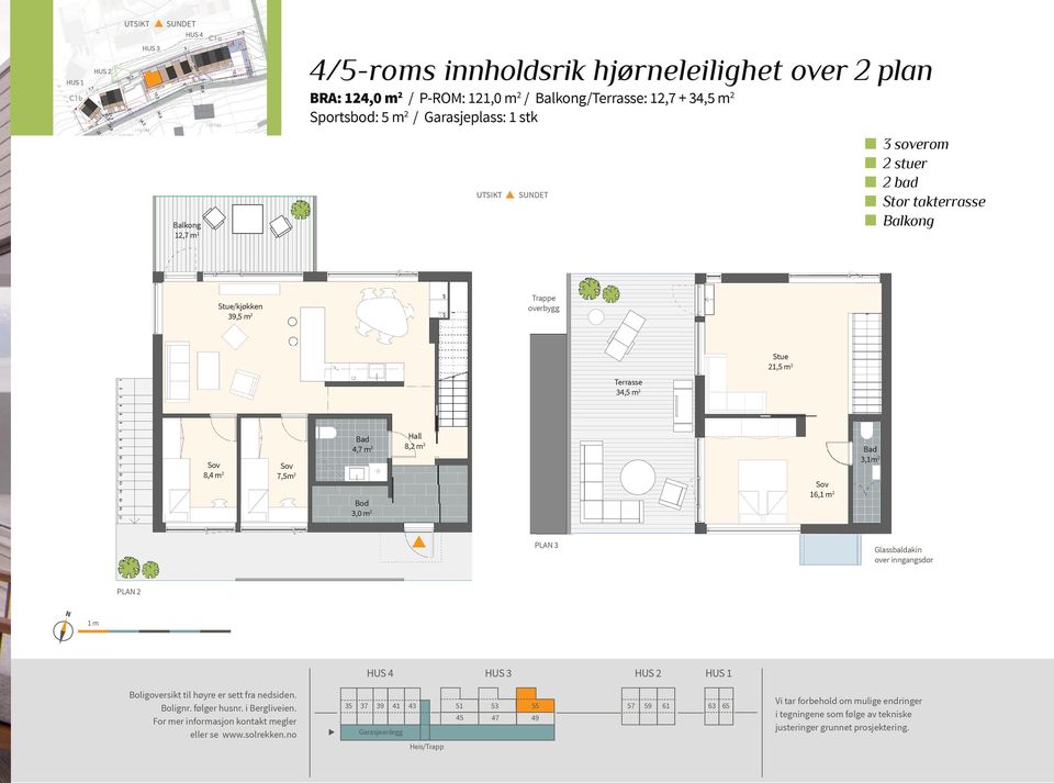 39,5 m 2 Trappe overbygg Stue 21,5 m 2 34,5 m 2 8,4 m 2 7,5m 2 4,7