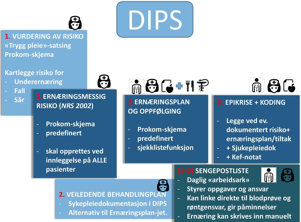 ERNÆRINGSPLAN OG OPPFØLGING - Prokom-skjema - predefinert - sjekklistefunksjon 2.