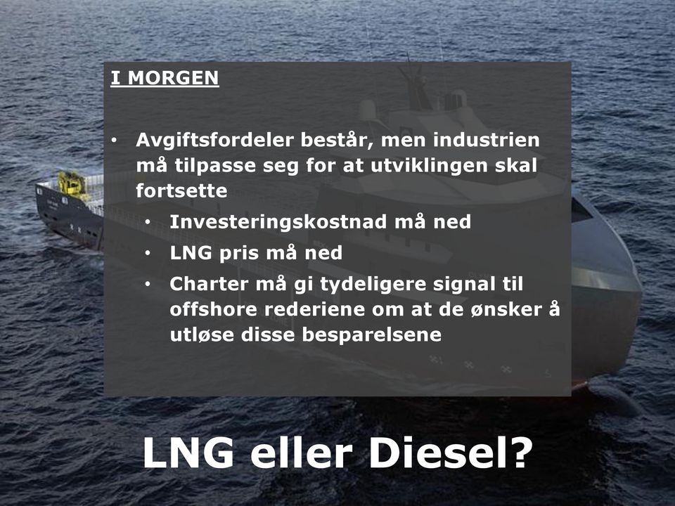 pris må ned Charter må gi tydeligere signal til offshore