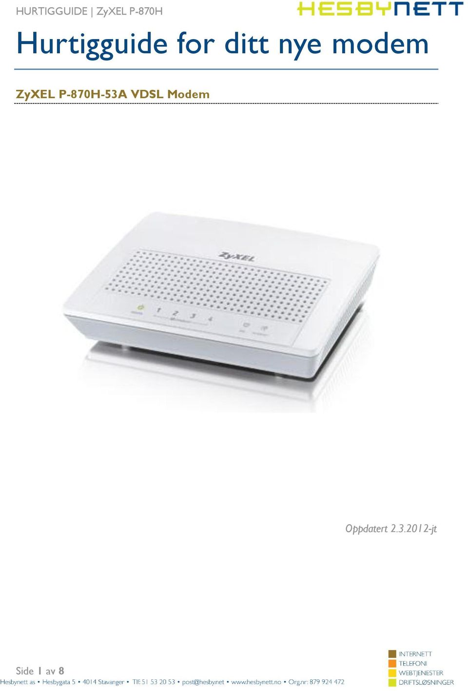 P-870H-53A VDSL Modem