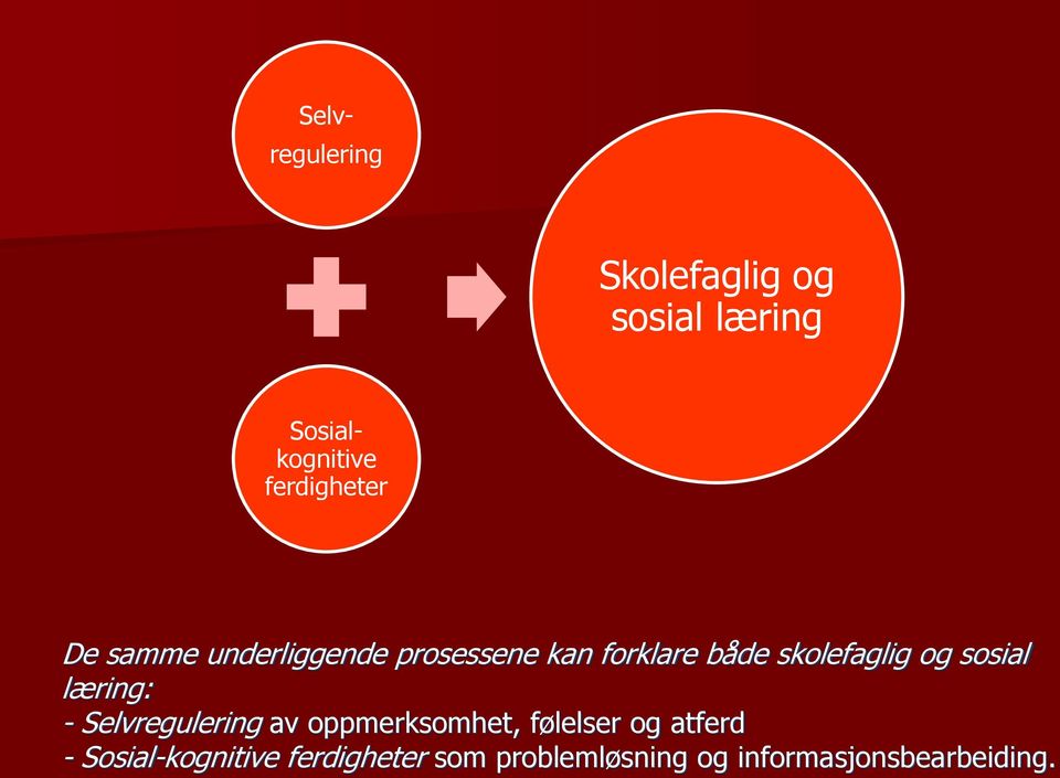 skolefaglig og sosial læring: - Selvregulering av oppmerksomhet,