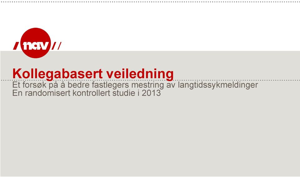 mestring av langtidssykmeldinger