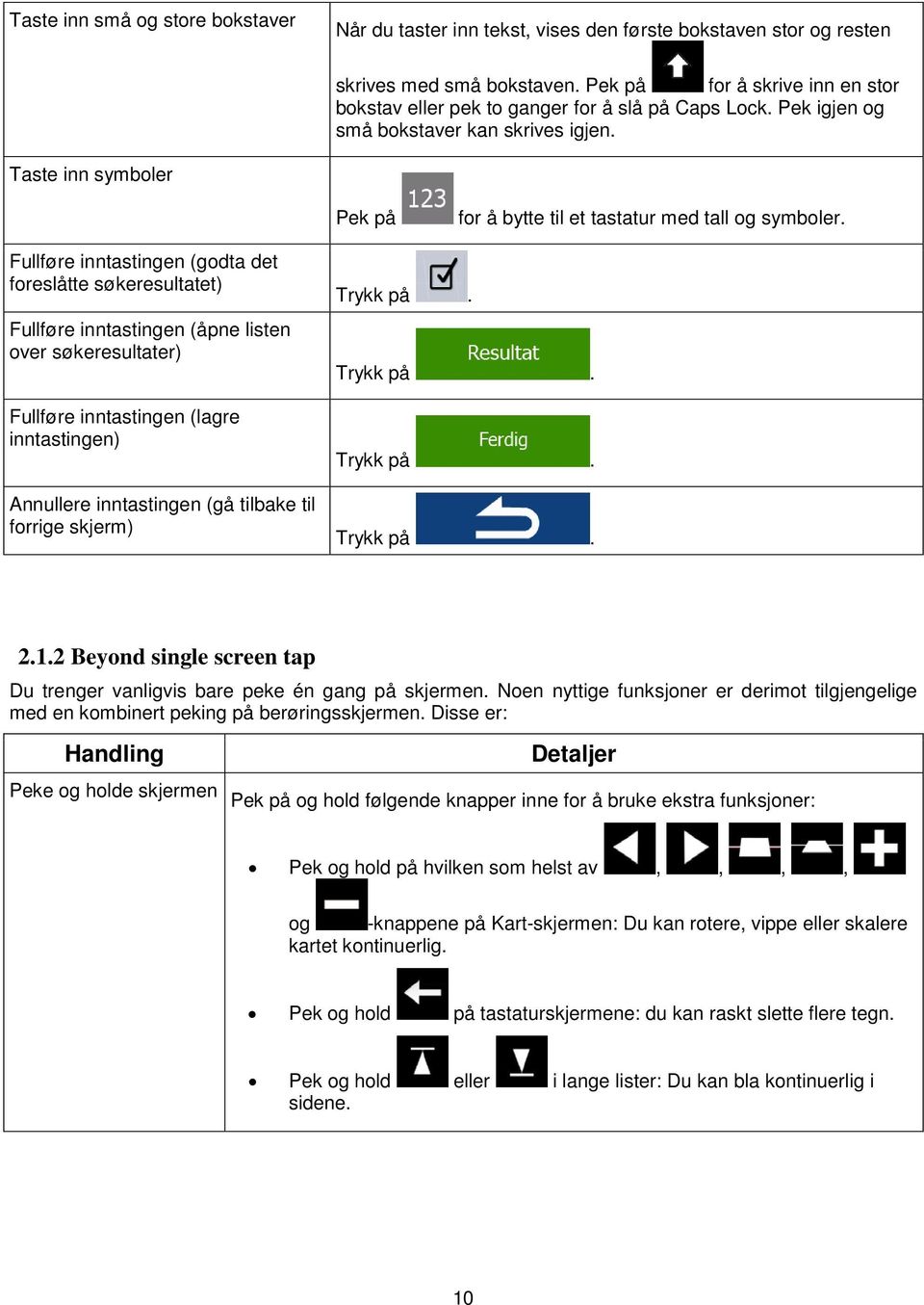 Taste inn symboler Pek på for å bytte til et tastatur med tall og symboler.