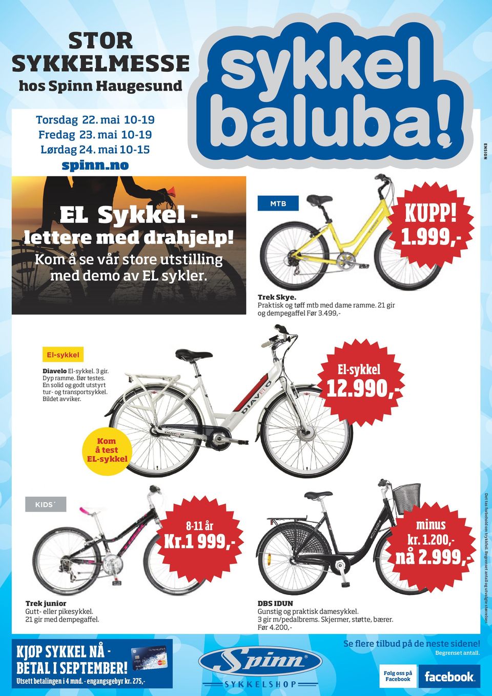 KUPP! ,- EL Sykkel - lettere med drahjelp! 1.999,- STOR SYKKELMESSE. nå  2.999,- Kr.1 999,- - PDF Gratis nedlasting