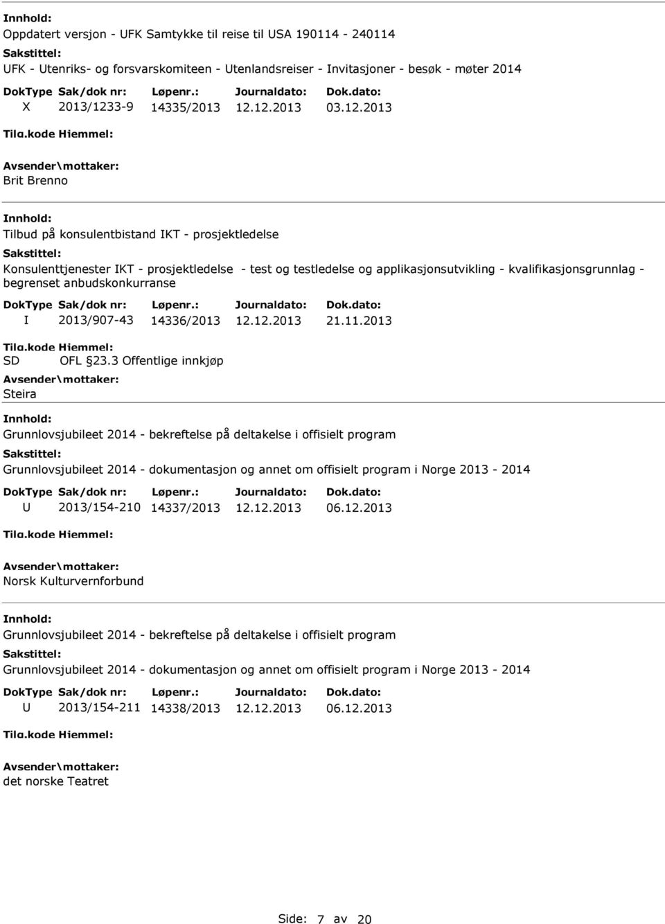 2013 Brit Brenno Tilbud på konsulentbistand KT - prosjektledelse Konsulenttjenester KT - prosjektledelse - test og testledelse og applikasjonsutvikling - kvalifikasjonsgrunnlag - begrenset