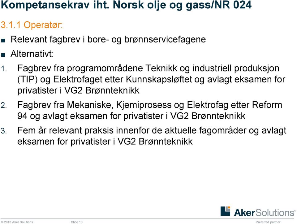 privatister i VG2 Brønnteknikk 2.