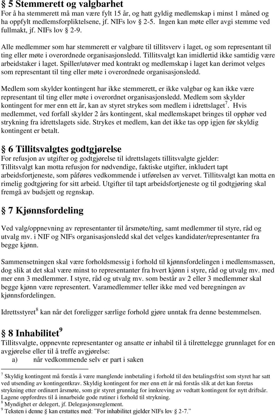 Alle medlemmer som har stemmerett er valgbare til tillitsverv i laget, og som representant til ting eller møte i overordnede organisasjonsledd.