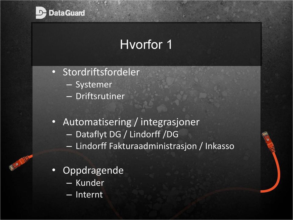 Dataflyt DG / Lindorff /DG Lindorff