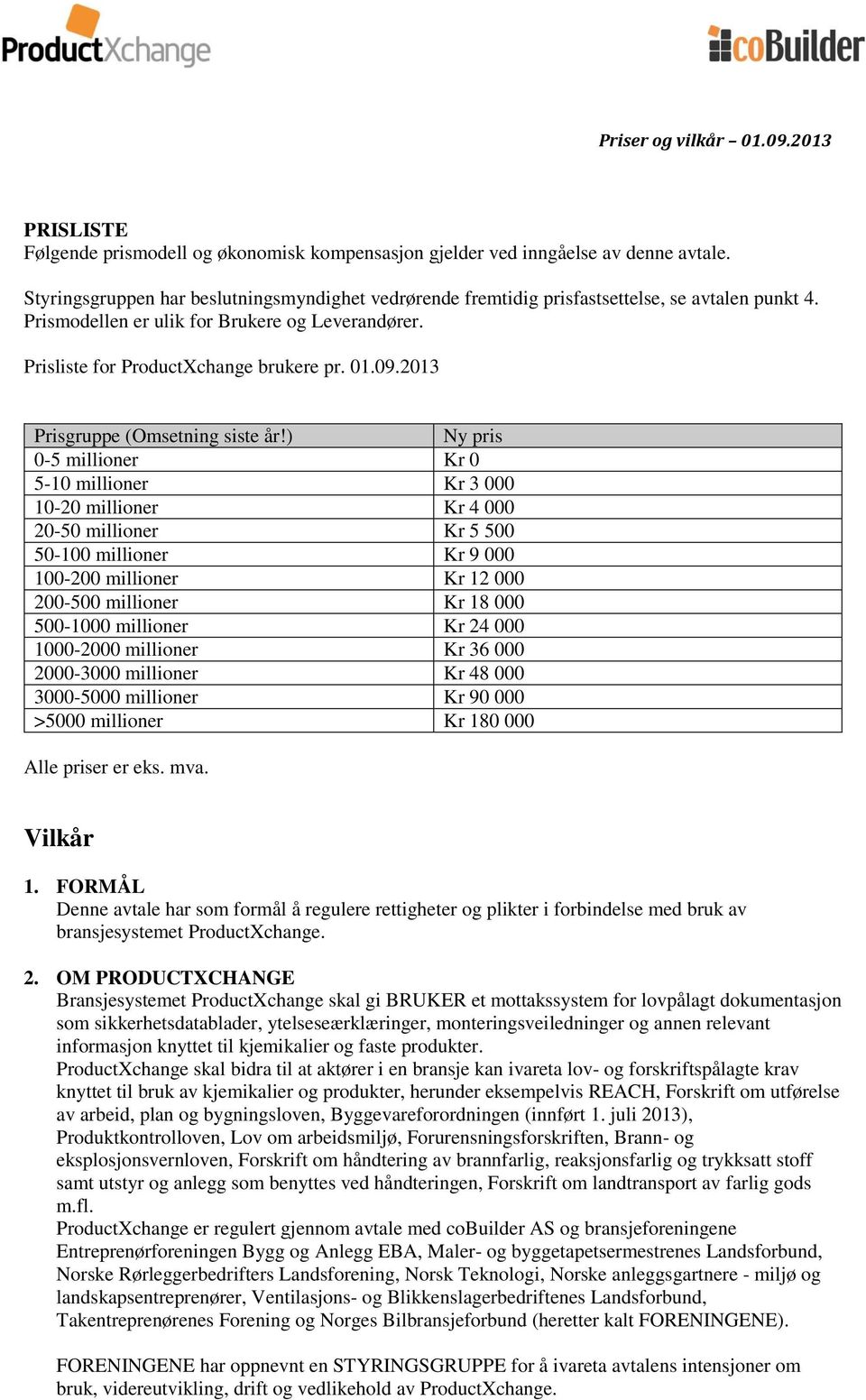 2013 Prisgruppe (Omsetning siste år!