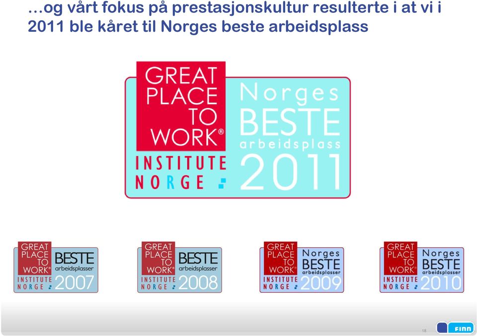 resulterte i at vi i 2011