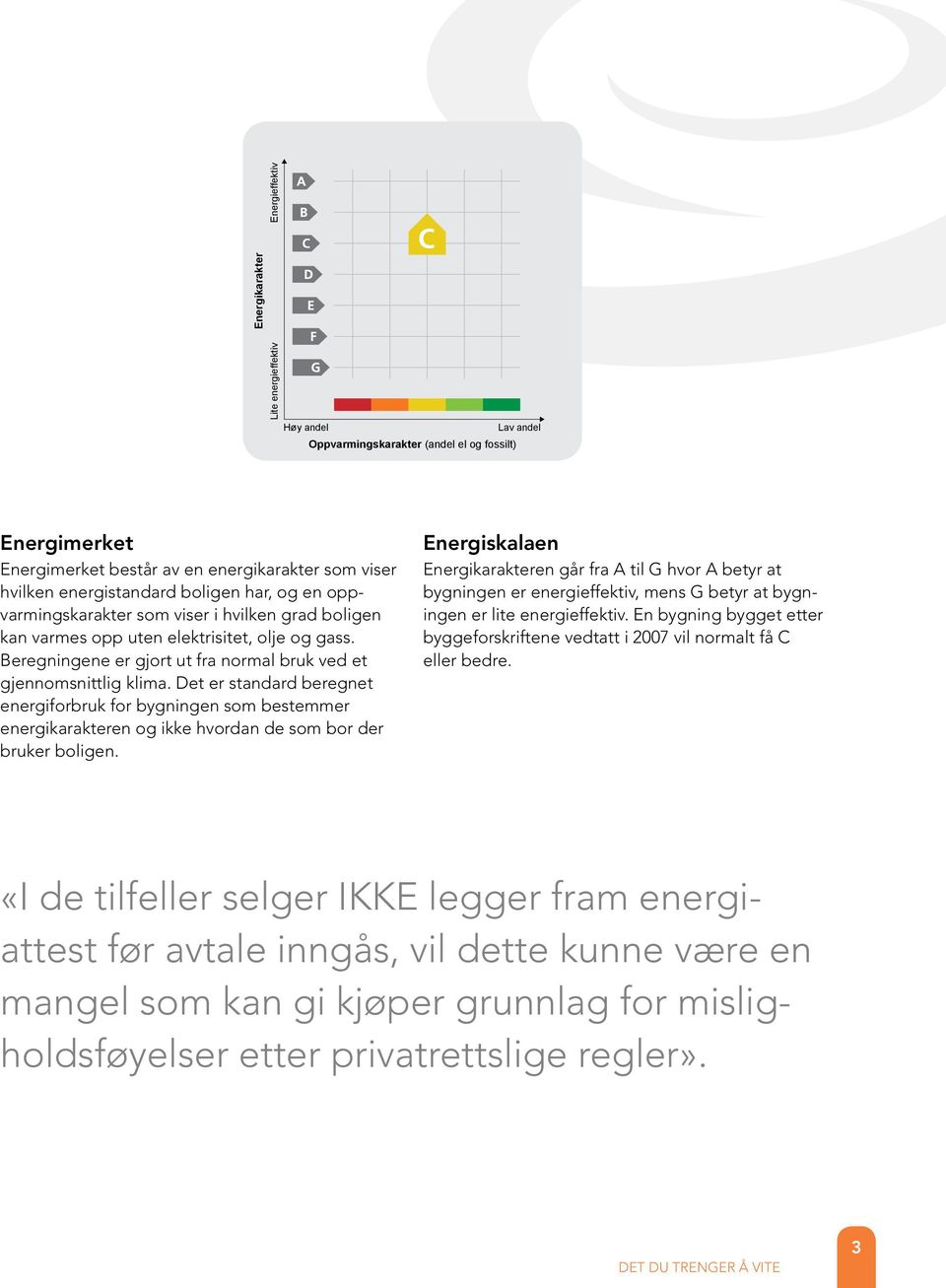 Det er standard beregnet energiforbruk for bygningen som bestemmer energikarakteren og ikke hvordan de som bor der bruker boligen.