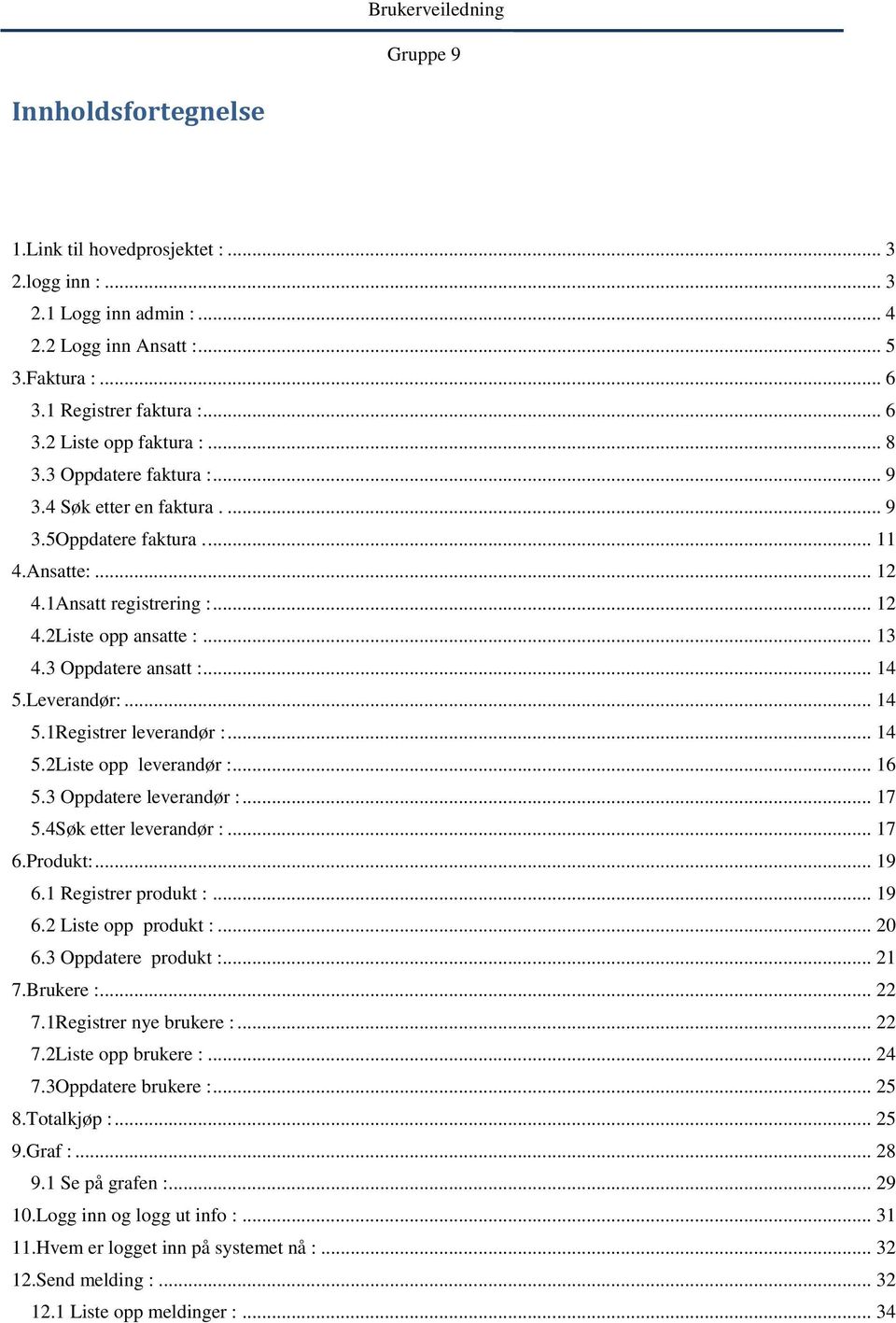 Leverandør:... 14 5.1Registrer leverandør :... 14 5.2Liste opp leverandør :... 16 5.3 Oppdatere leverandør :... 17 5.4Søk etter leverandør :... 17 6.Produkt:... 19 6.1 Registrer produkt :... 19 6.2 Liste opp produkt :.