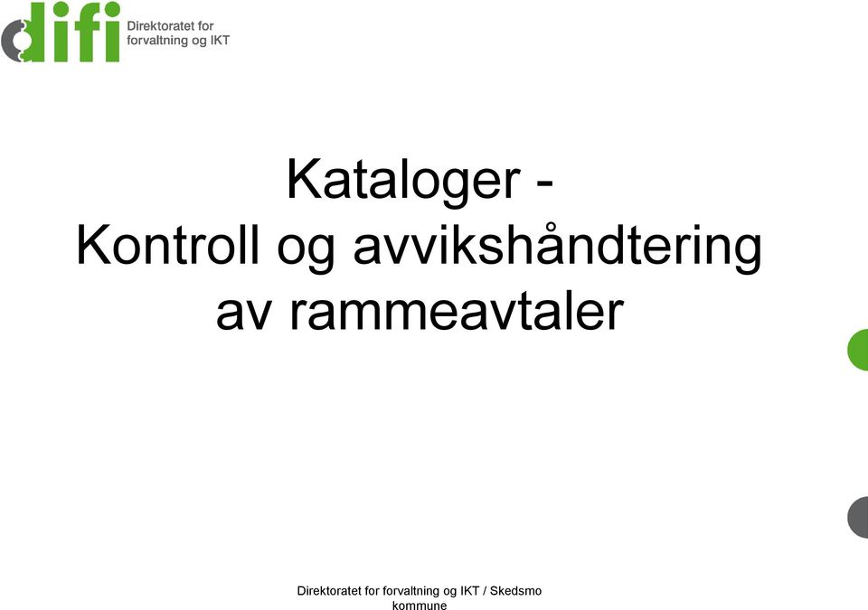 rammeavtaler Direktoratet