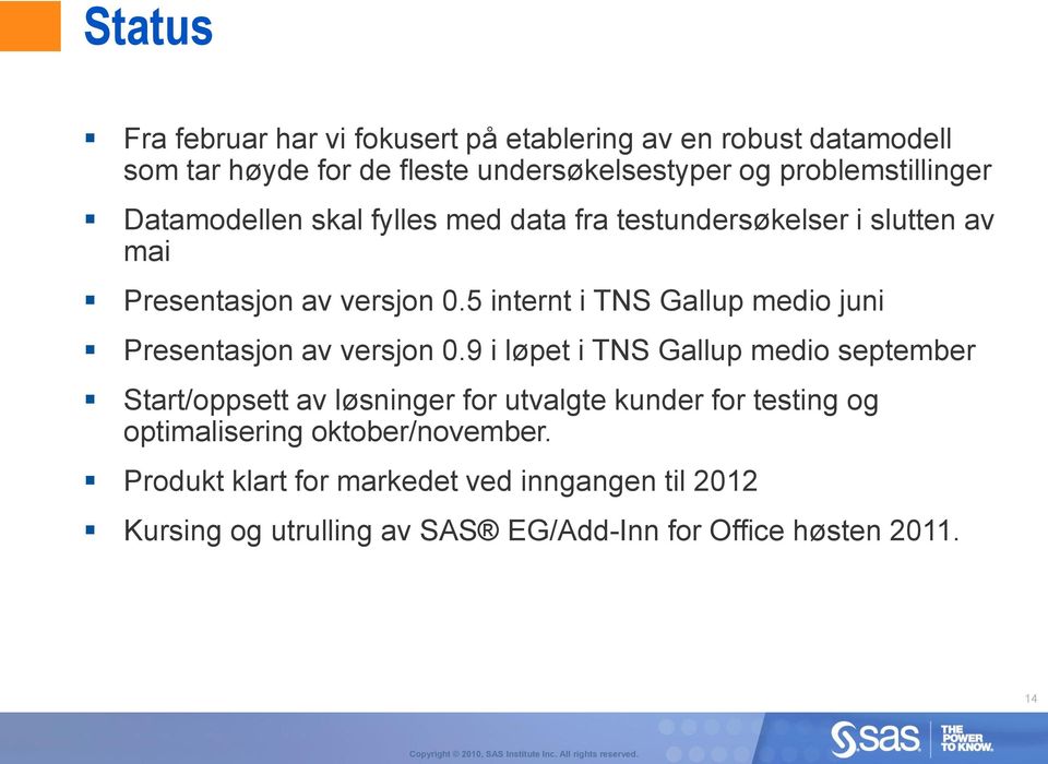 5 internt i TNS Gallup medio juni Presentasjon av versjon 0.