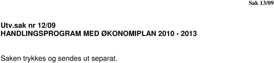 ØKONOMIPLAN 2010-2013