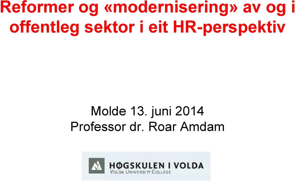 eit HR-perspektiv Molde 13.
