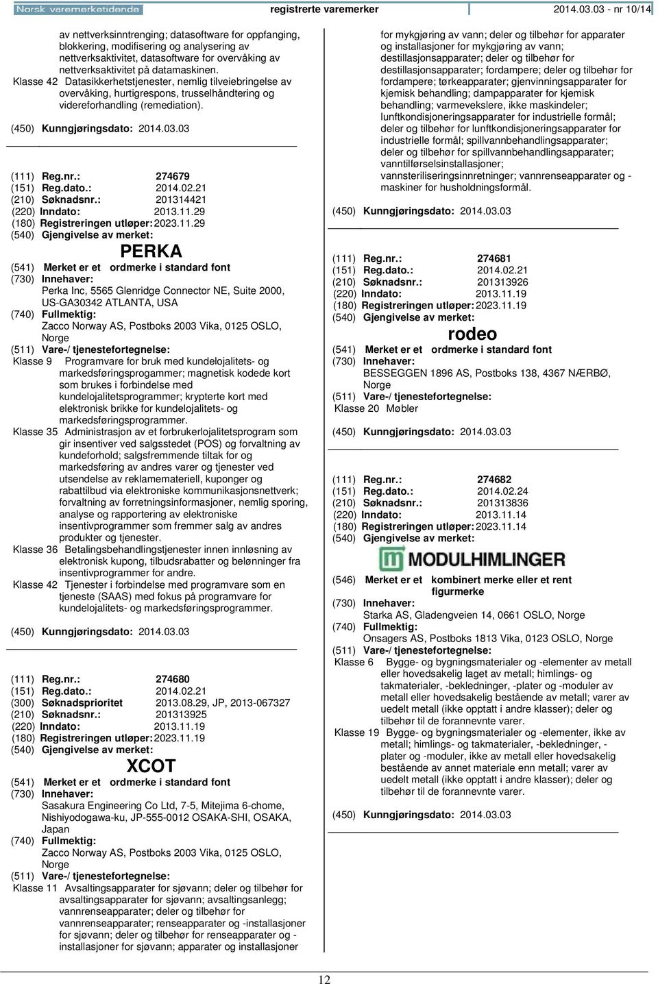 Klasse 42 Datasikkerhetstjenester, nemlig tilveiebringelse av overvåking, hurtigrespons, trusselhåndtering og videreforhandling (remediation). (111) Reg.nr.: 274679 (151) Reg.dato.: 2014.02.