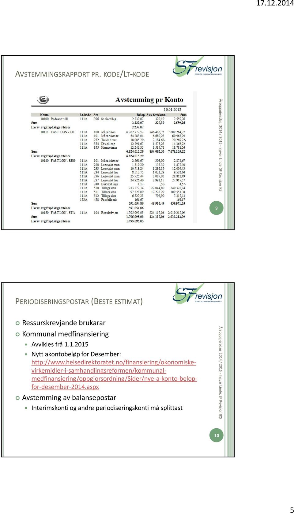 Avvikles frå 1.1.2015 Nytt akontobeløp for Desember: http://www.helsedirektoratet.