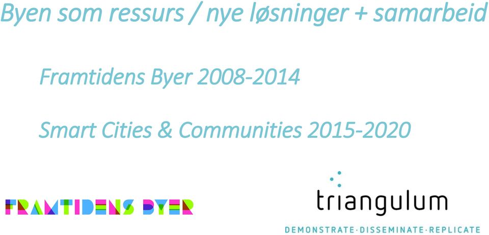 Framtidens Byer 2008-2014