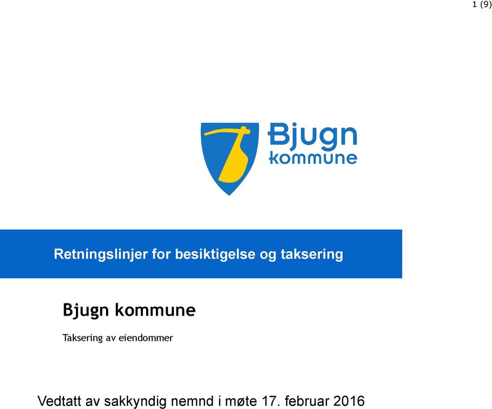 kommune Taksering av eiendommer