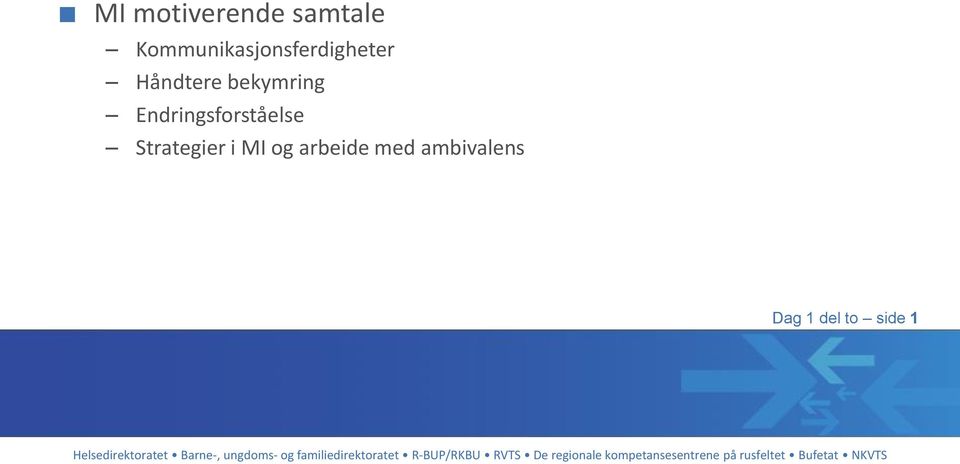 bekymring Endringsforståelse