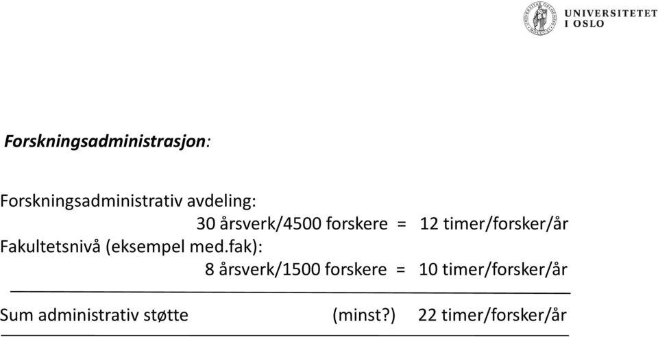 Fakultetsnivå (eksempel med.