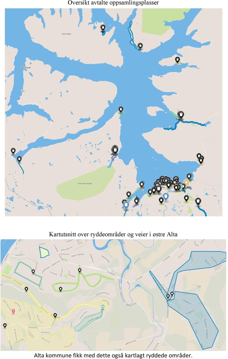 veier i østre Alta Alta kommune fikk