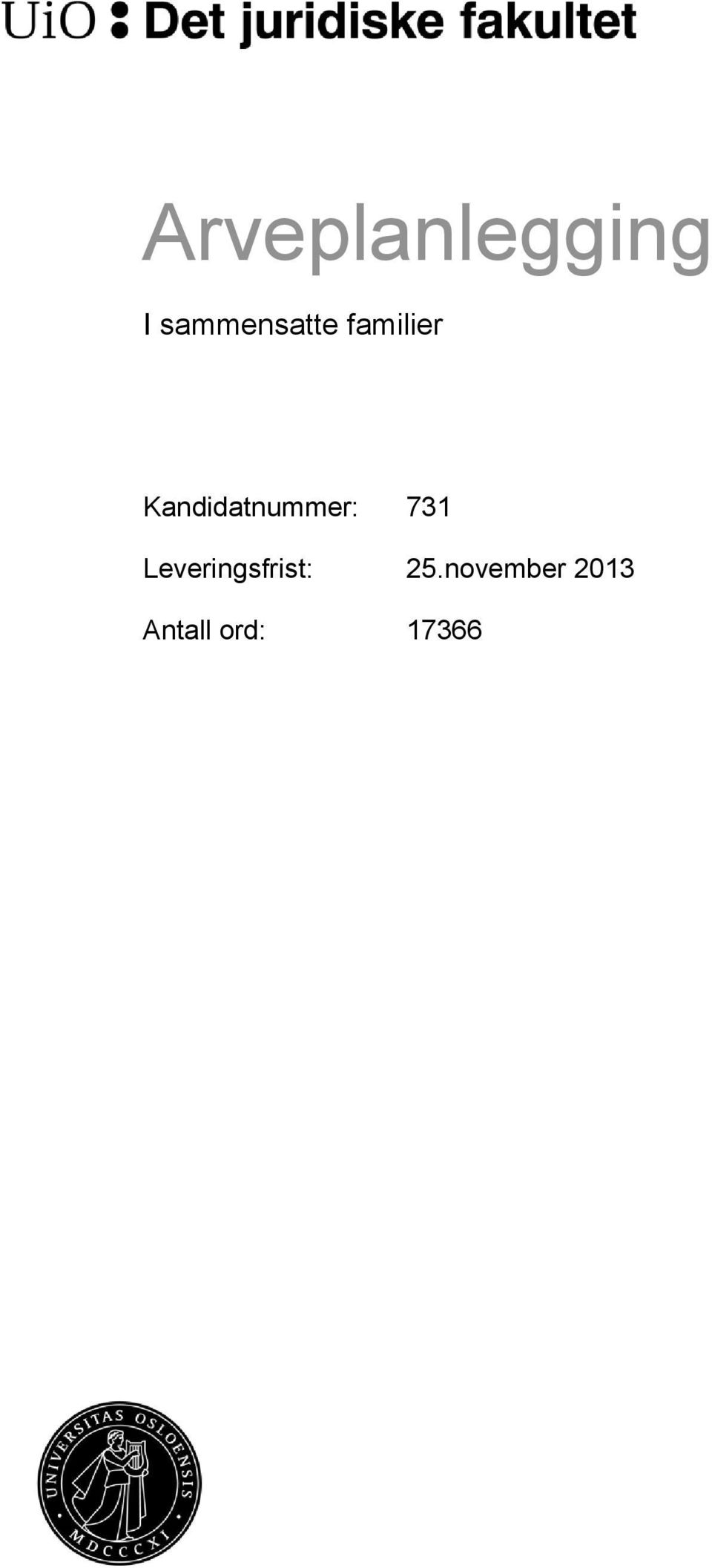 Kandidatnummer: 731