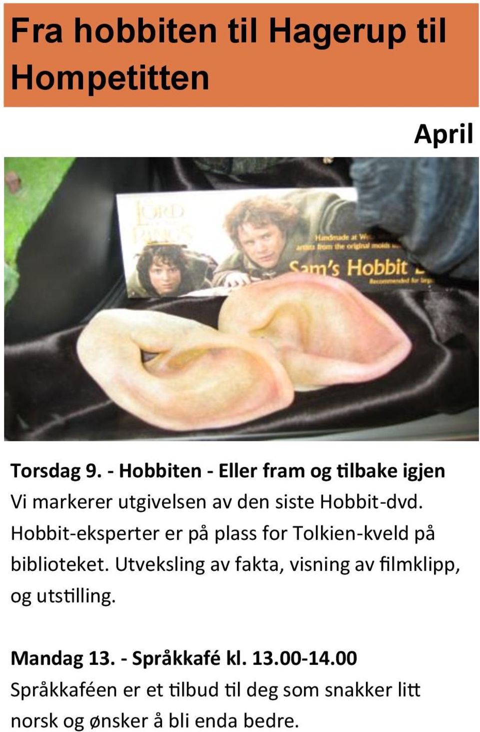 Hobbit-eksperter er på plass for Tolkien-kveld på biblioteket.