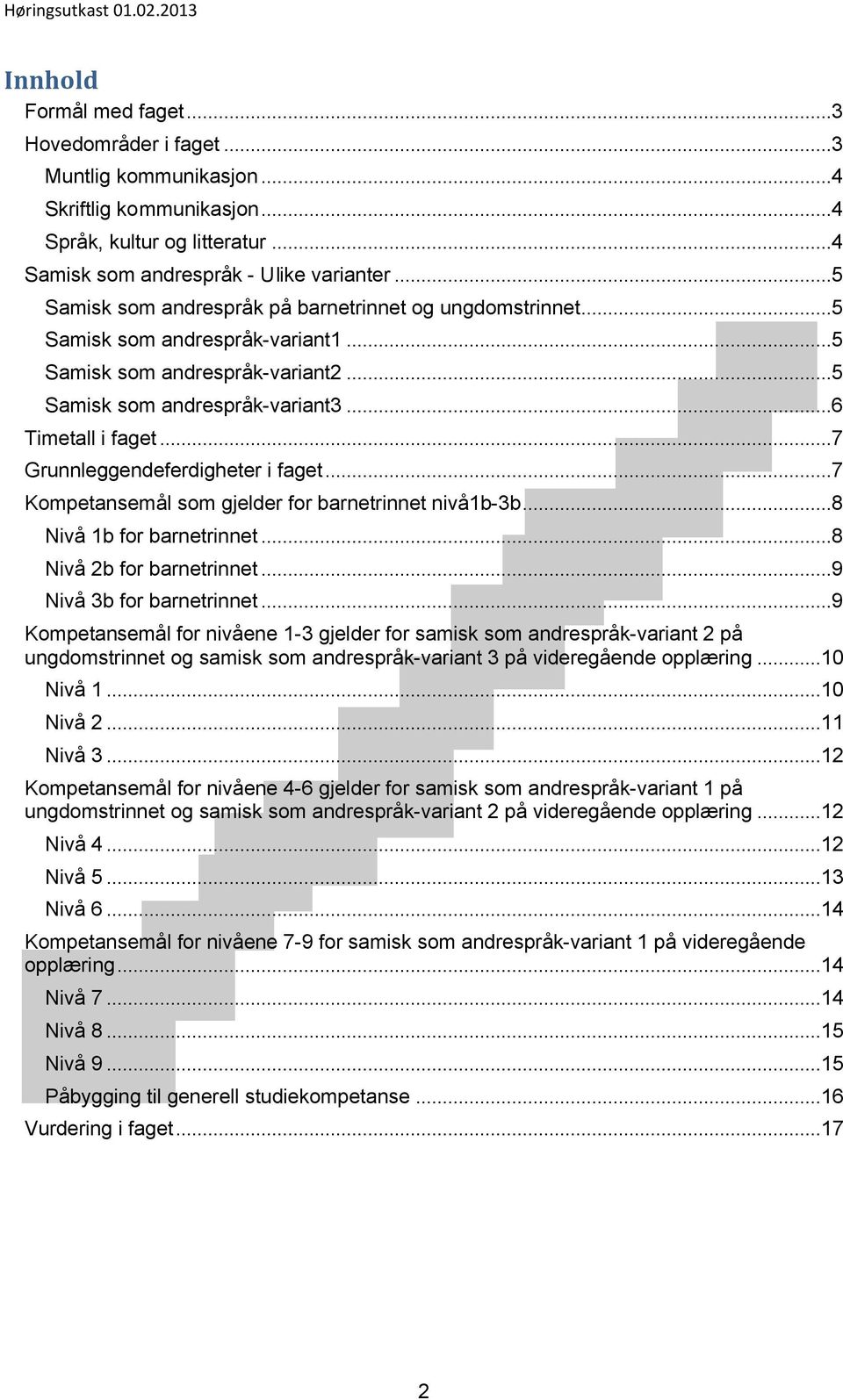 ..8 Nivå 1b for barnetrinnet...8 Nivå 2b for barnetrinnet...9 Nivå 3b for barnetrinnet.