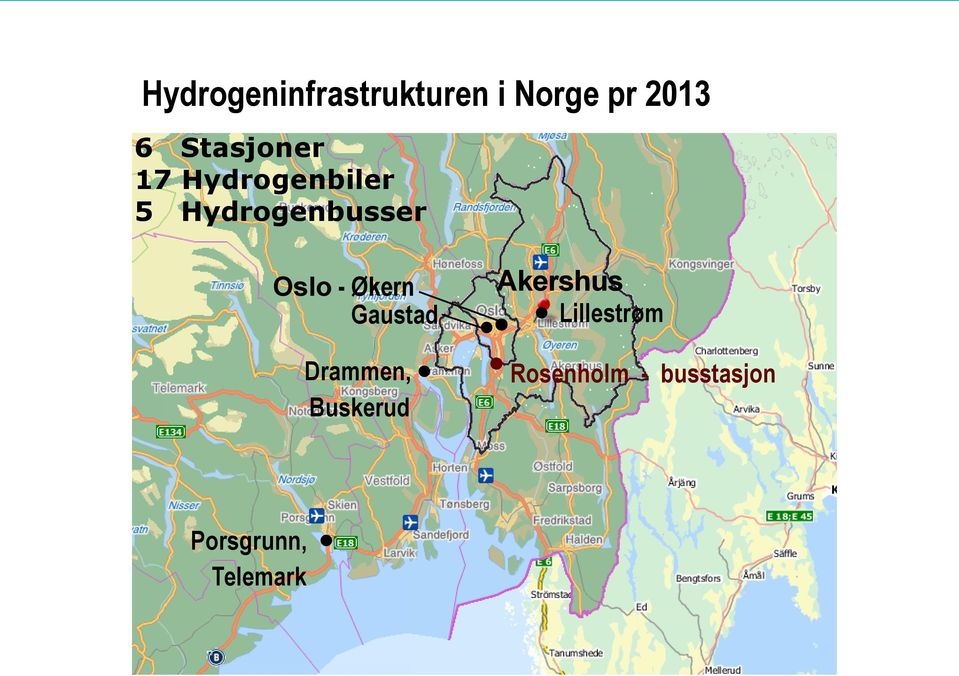 Oslo - Økern Gaustad Drammen, Buskerud