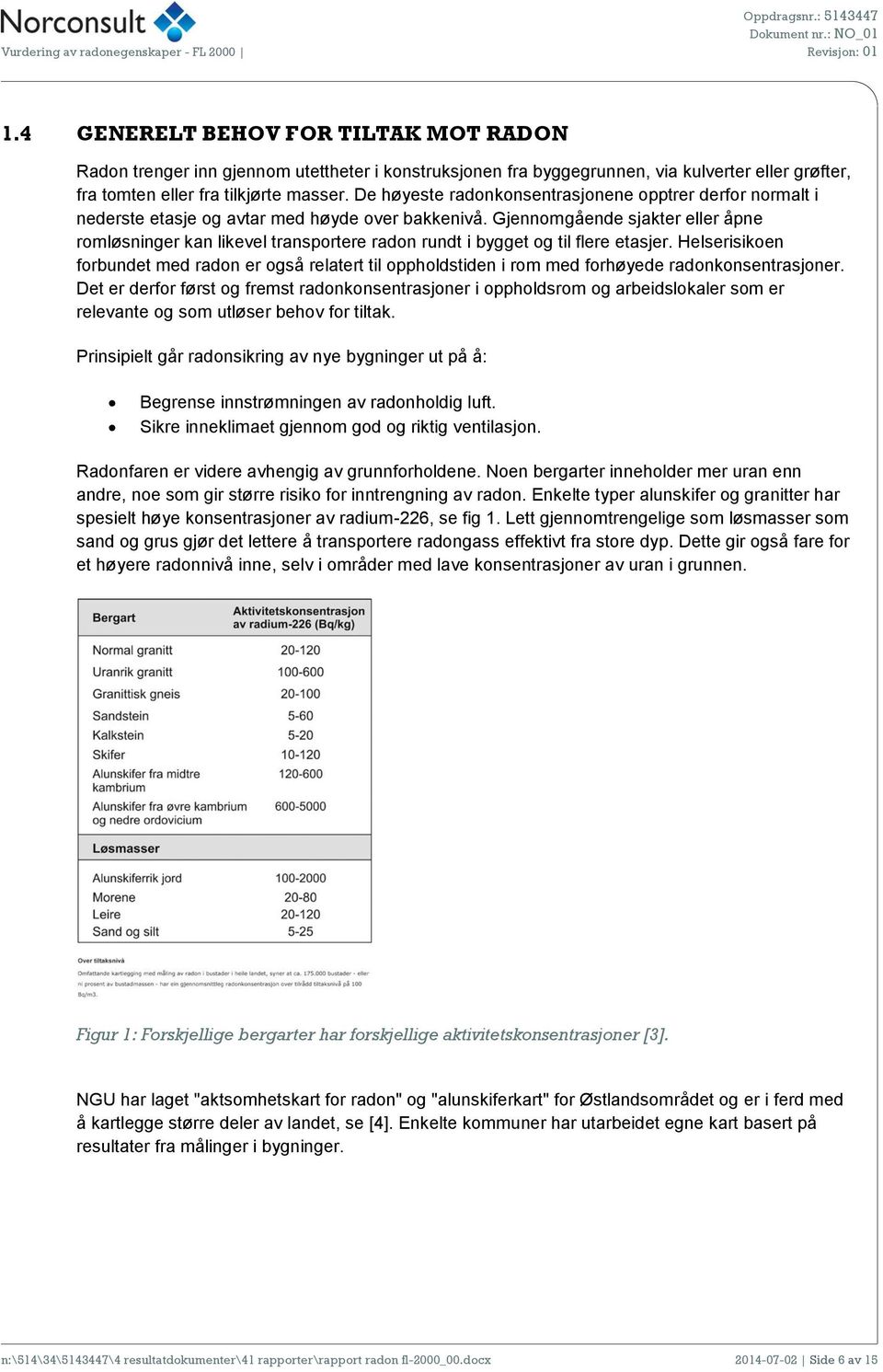 Gjennomgående sjakter eller åpne romløsninger kan likevel transportere radon rundt i bygget og til flere etasjer.